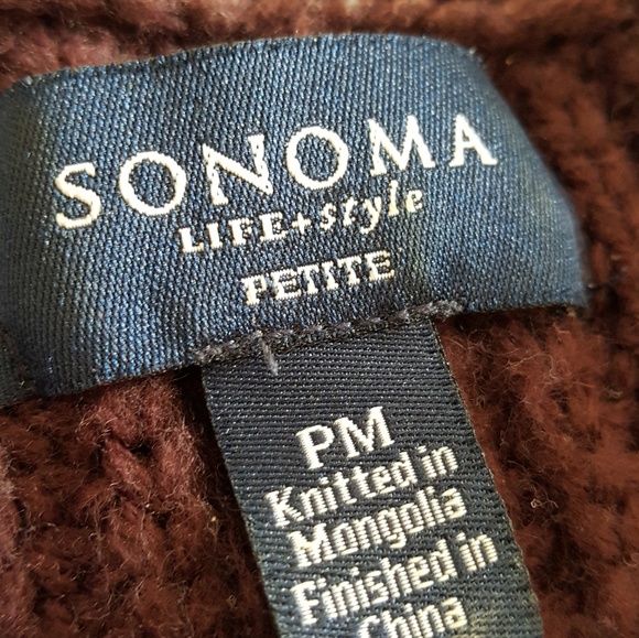 Sonoma Cardigan Sweater - Maroon/Wine - Picture 7 of 7
